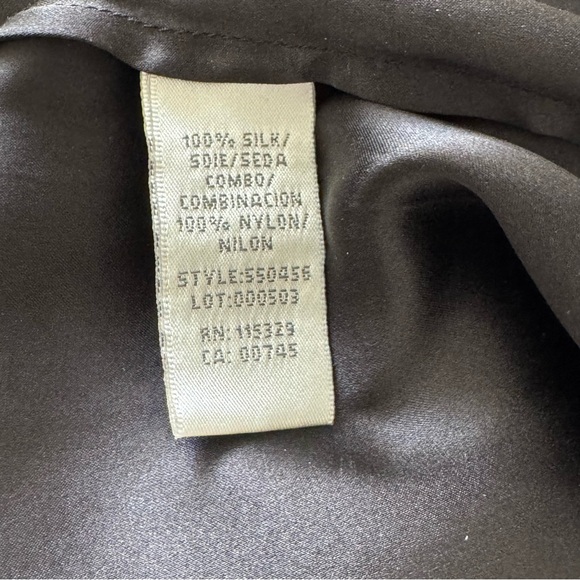 BADGLEY MISCHKA Black 100% Silk Mesh Sleeves Cocktail Dress Size 12 - Picture 9 of 9